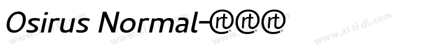 Osirus Normal字体转换